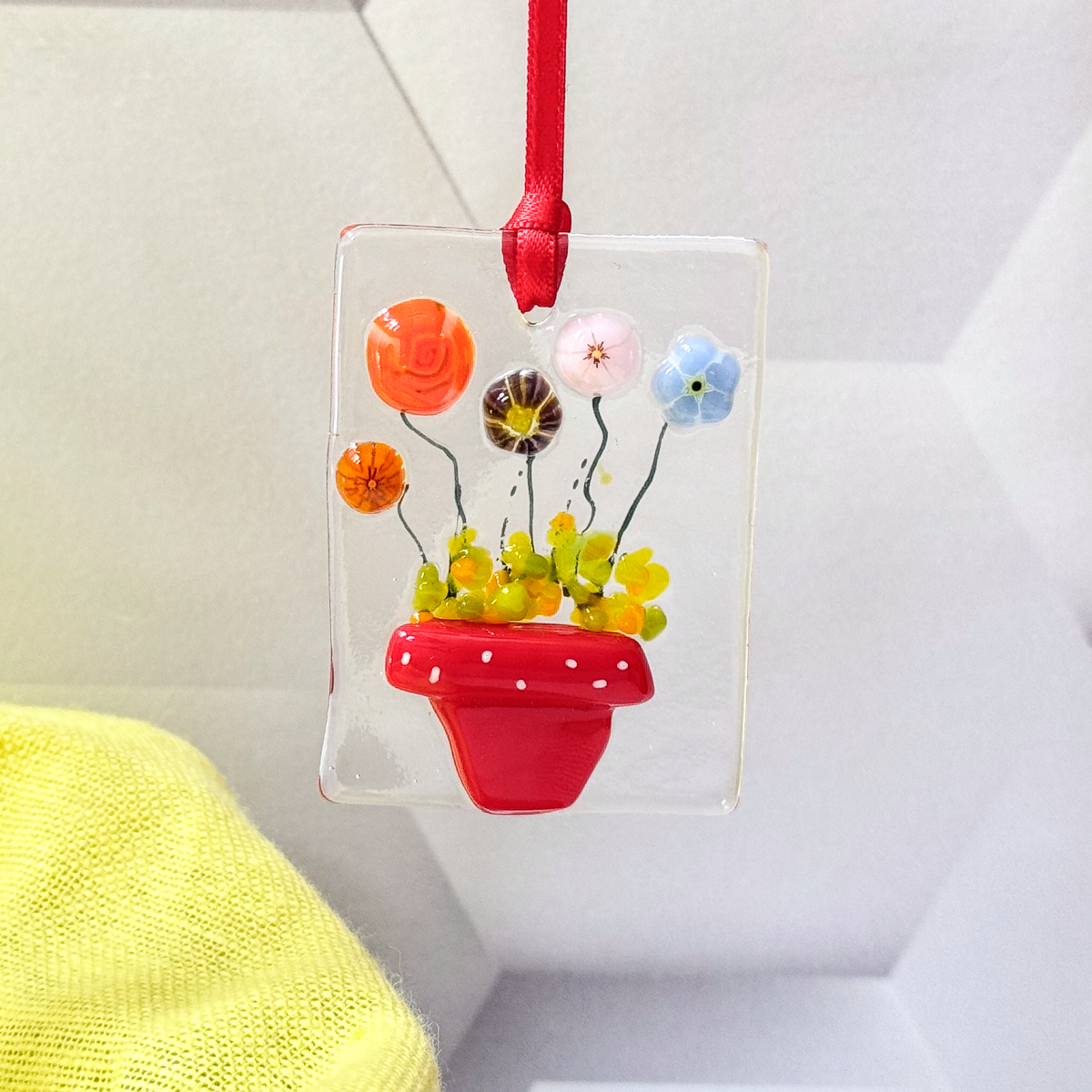 Fused Glass Suncatcher with or without Greeting Card-4989