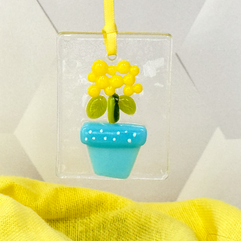 Fused Glass Suncatcher with or without Greeting Card-4989