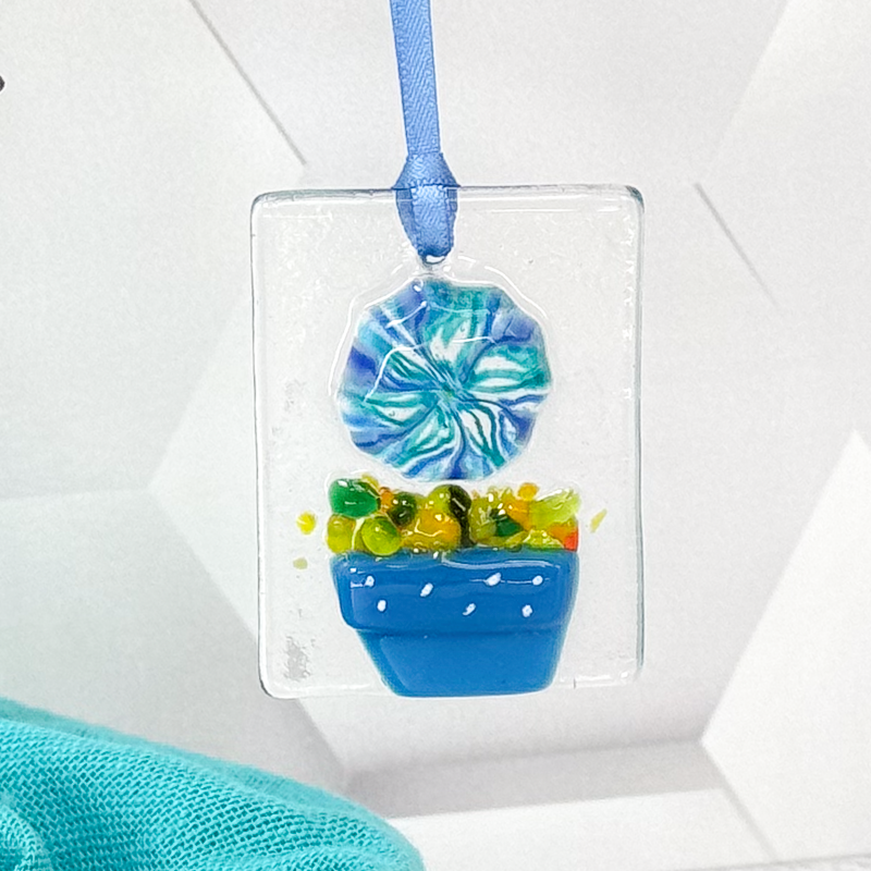 Fused Glass Suncatcher with or without Greeting Card-4989