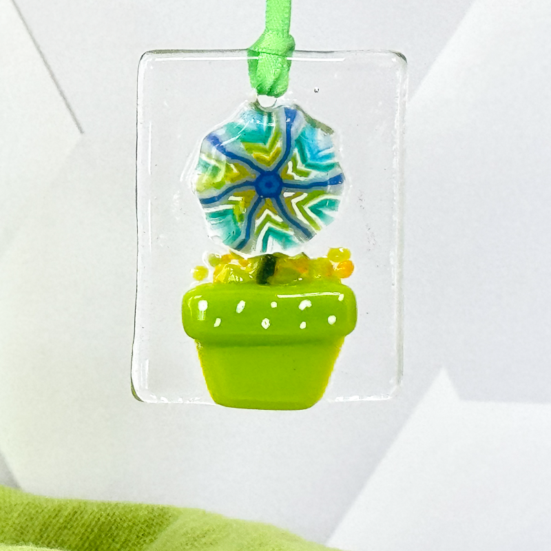 Fused Glass Suncatcher with or without Greeting Card-4989