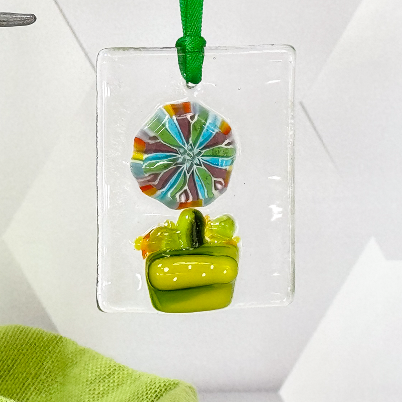 Fused Glass Suncatcher with or without Greeting Card-4989