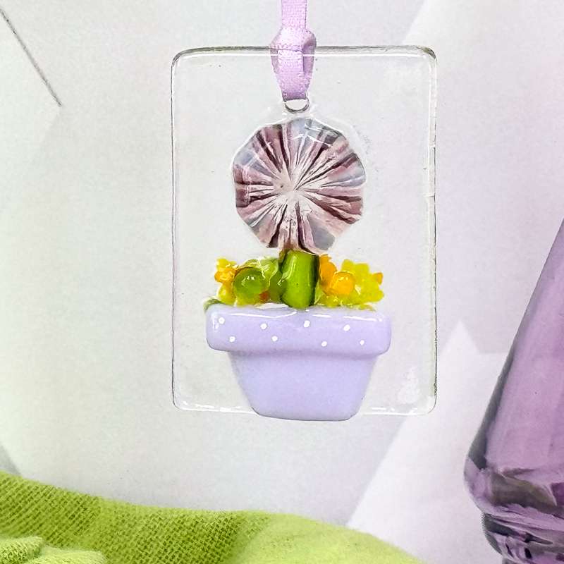Fused Glass Suncatcher with or without Greeting Card-4989