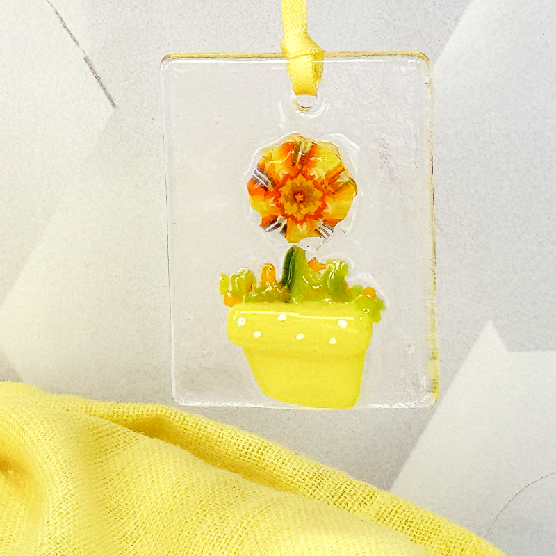 Fused Glass Suncatcher with or without Greeting Card-4989