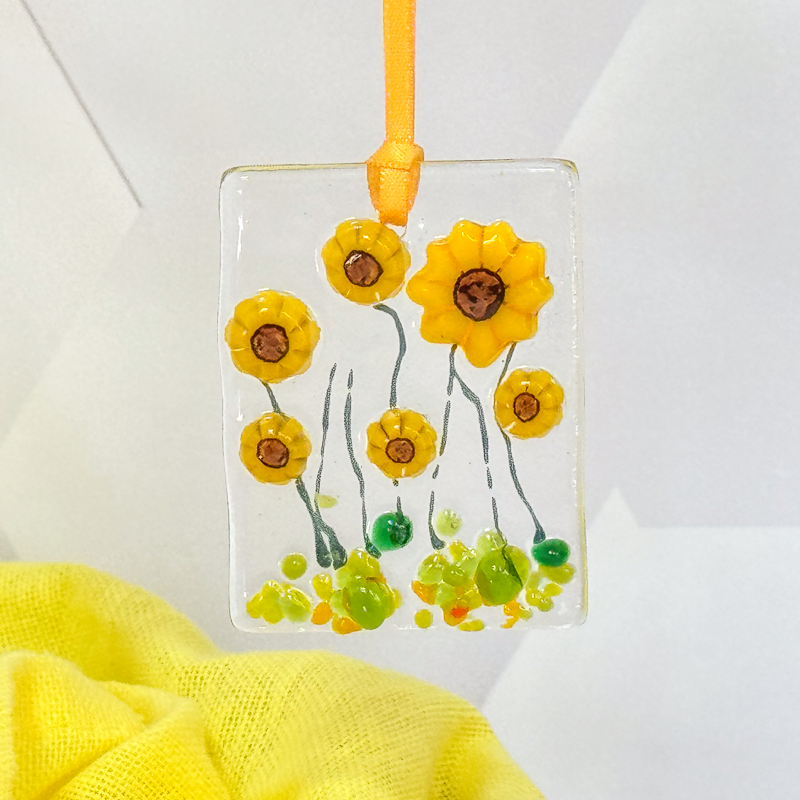 Fused Glass Suncatcher with or without Greeting Card-4989