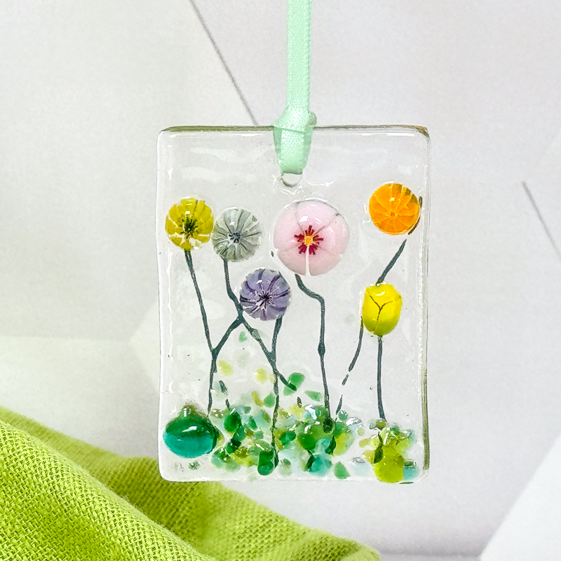 Fused Glass Suncatcher with or without Greeting Card-4989