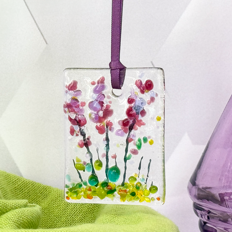 Fused Glass Suncatcher with or without Greeting Card-4989