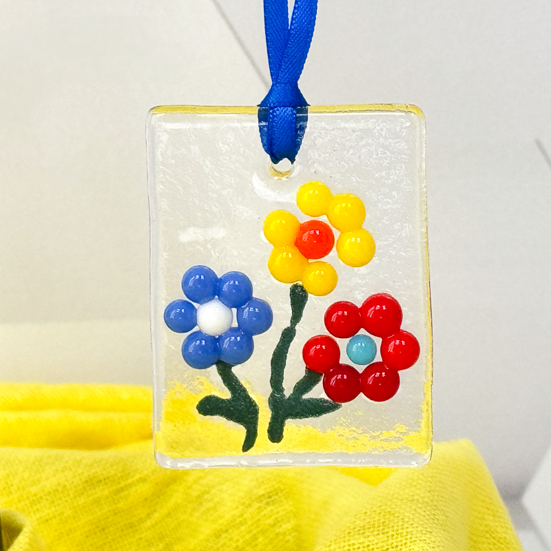 Fused Glass Suncatcher with or without Greeting Card-4989