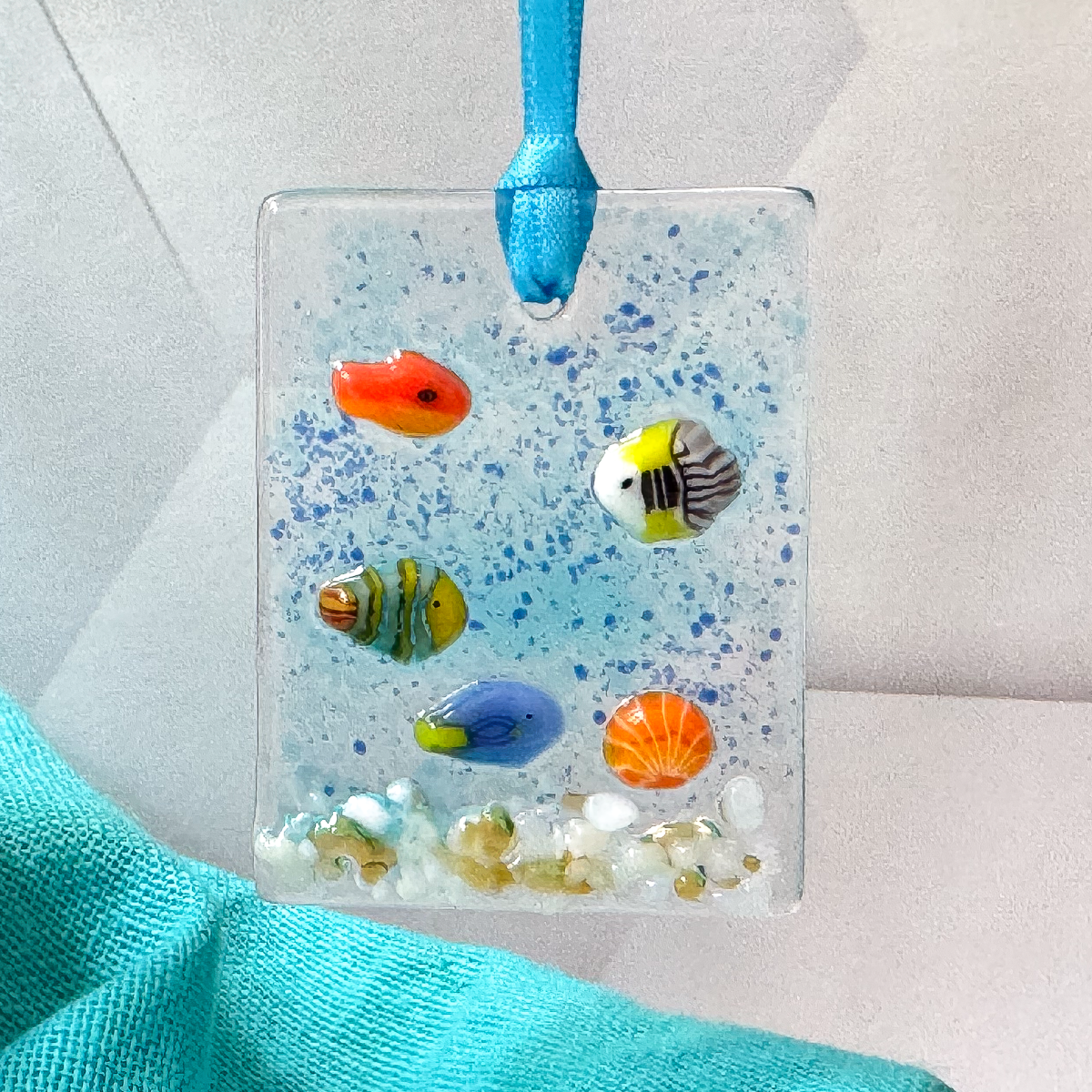 Fused Glass Suncatcher with or without Greeting Card-4989