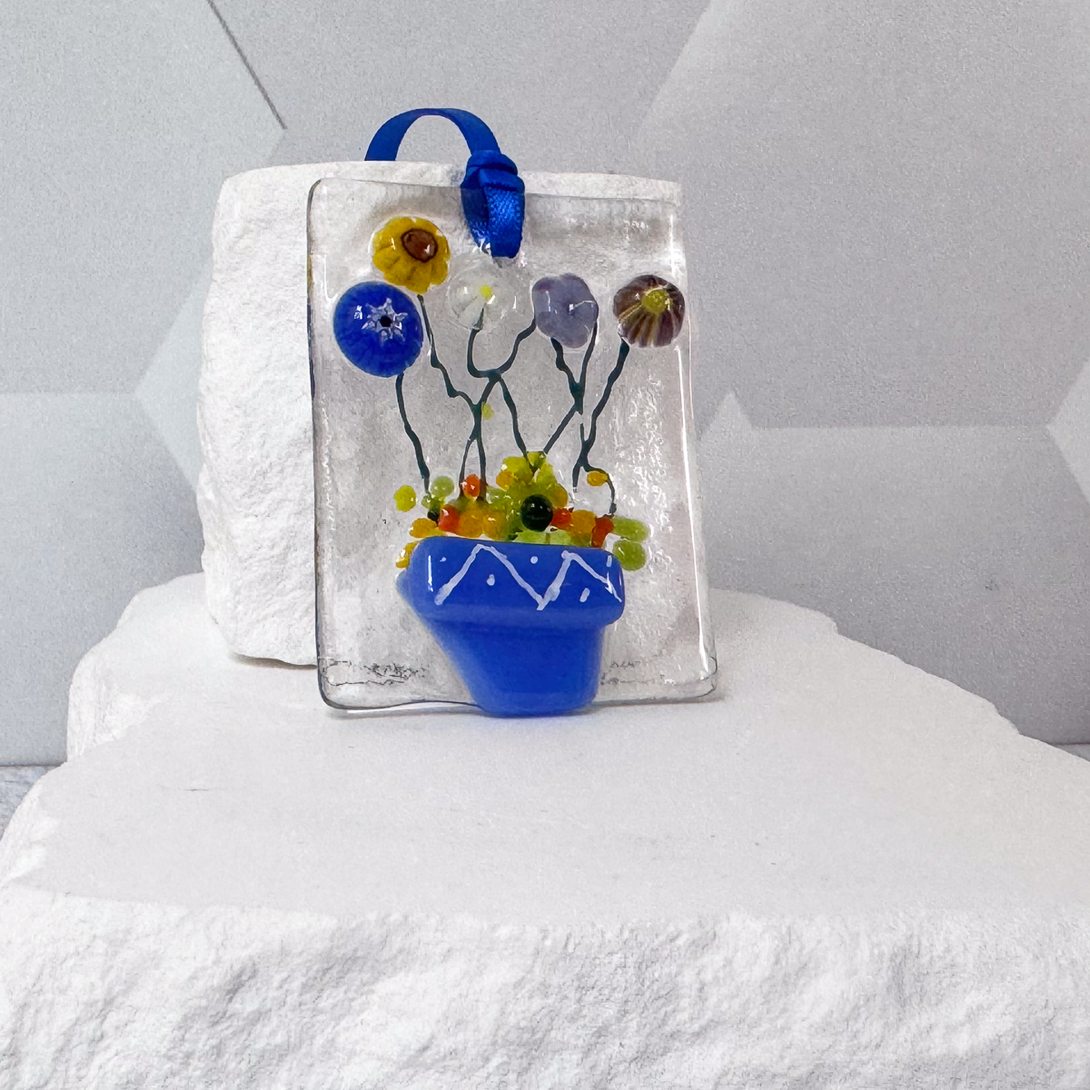 Fused Glass Suncatcher with or without Greeting Card-4989