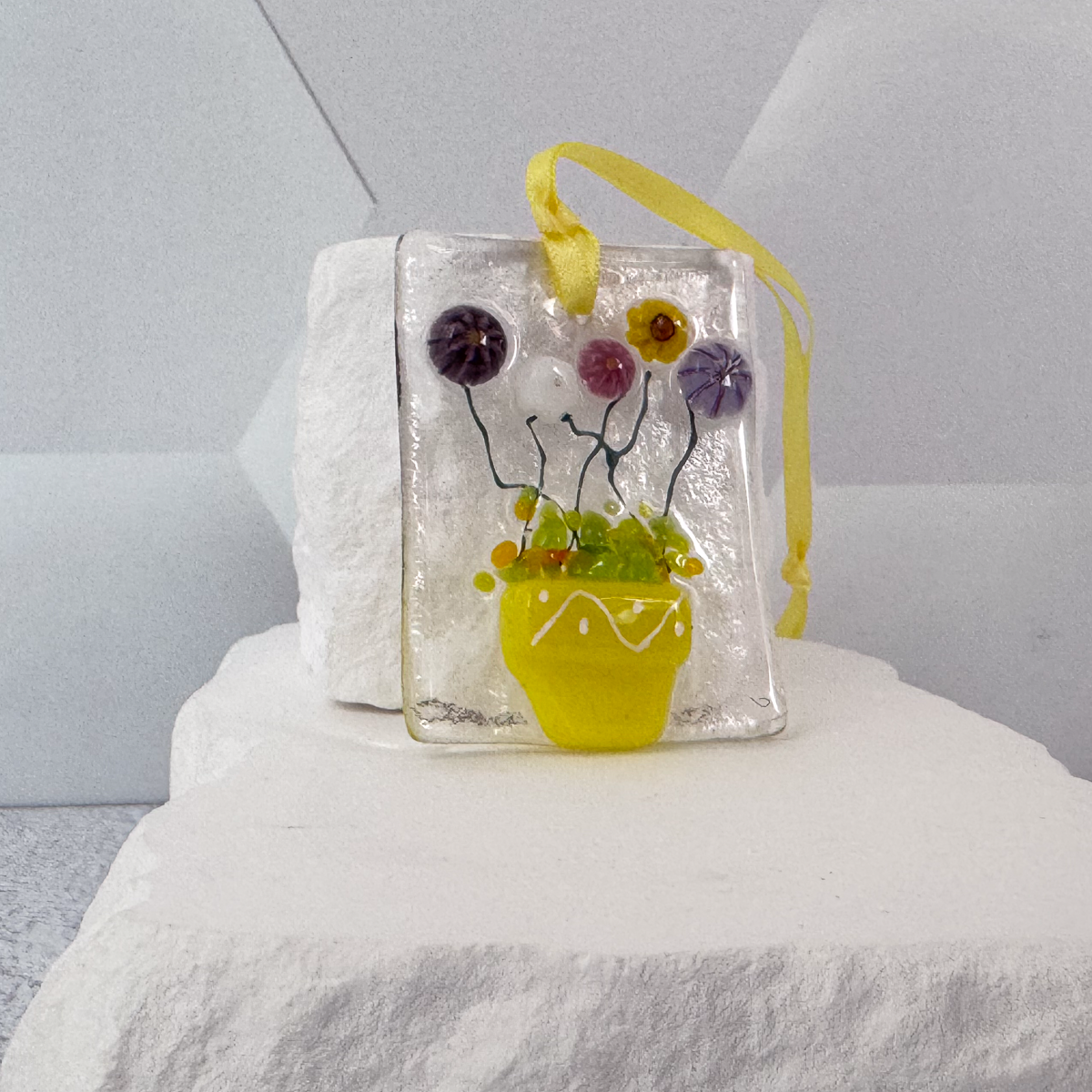 Fused Glass Suncatcher with or without Greeting Card-4989
