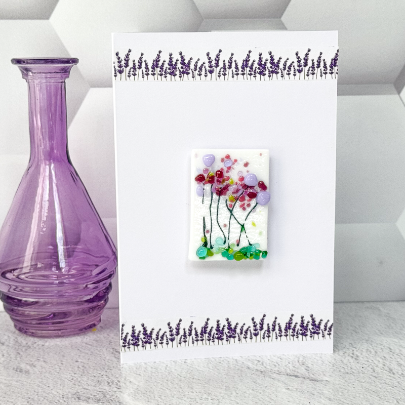 Fused Glass Magnet with or without Greeting Card-4990