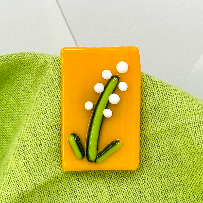 Fused Glass Magnet with or without Greeting Card-4990