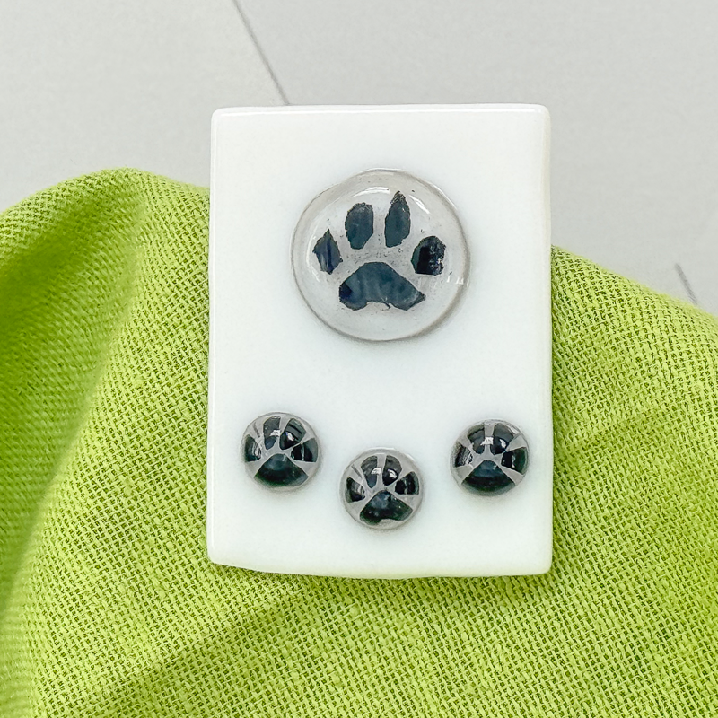 Fused Glass Magnet with or without Greeting Card-4990
