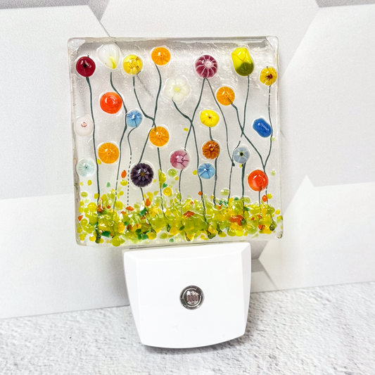 Floral Fused Glass Nightlight-5002
