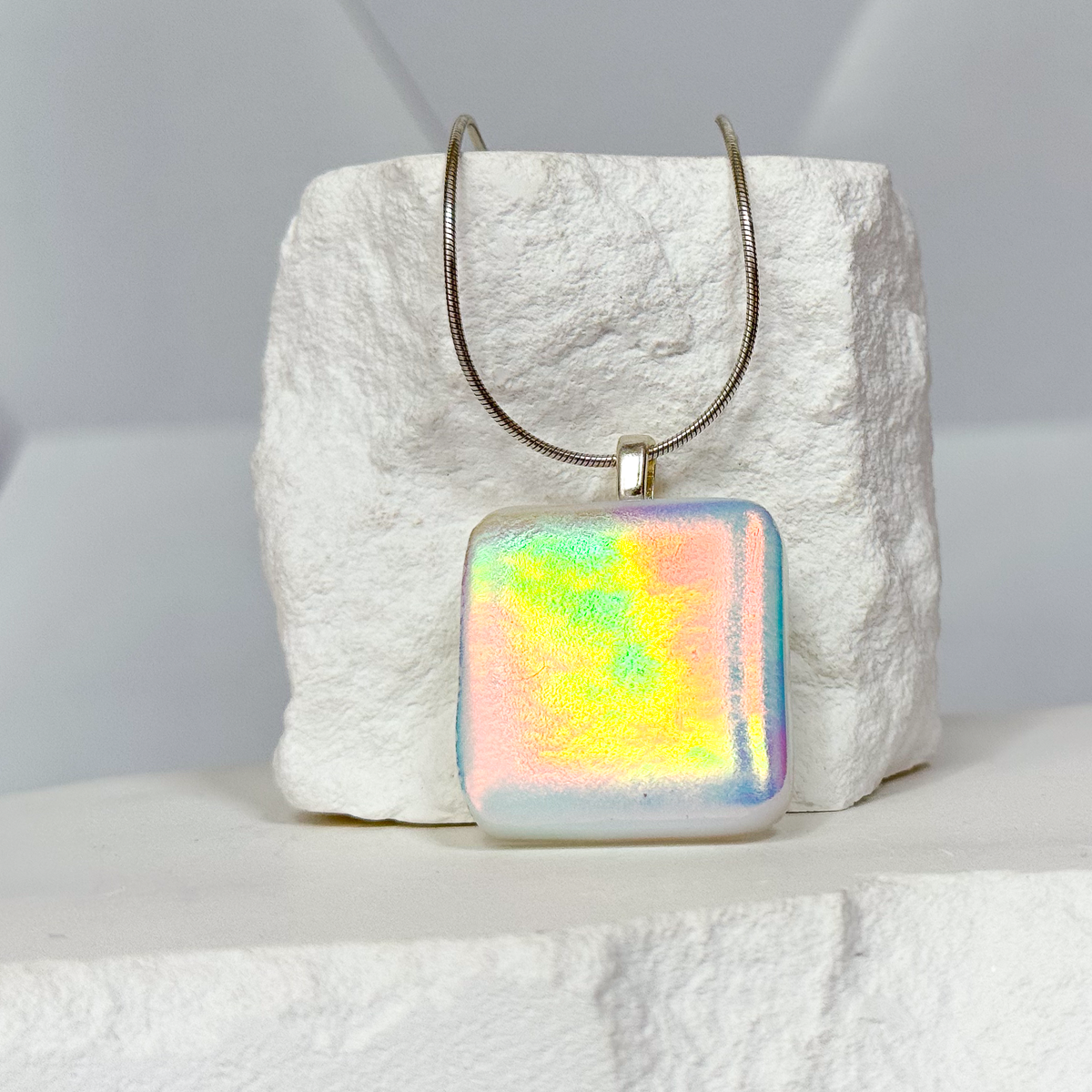 Indescribable Dichroic Fused Glass Necklace-5020
