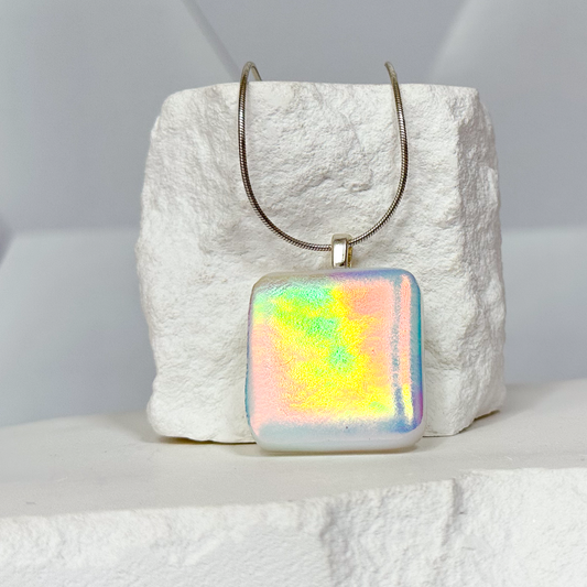 Indescribable Dichroic Fused Glass Necklace-5020