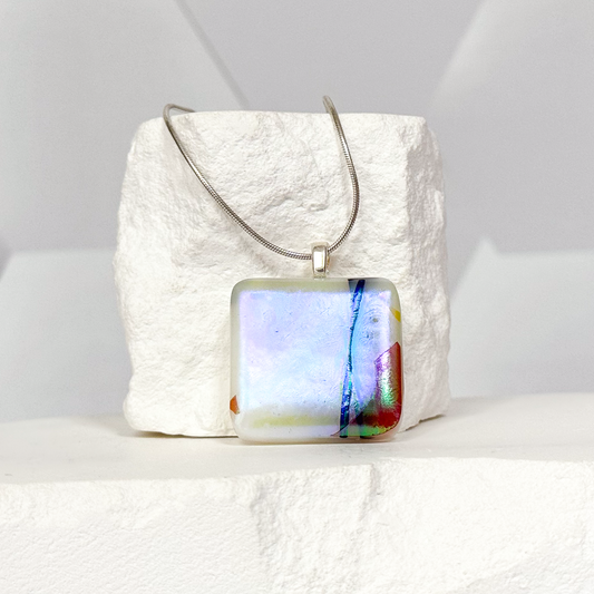 Indescribable Dichroic Fused Glass Necklace-5021
