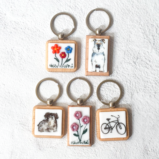 Fused Glass Key Ring-5022