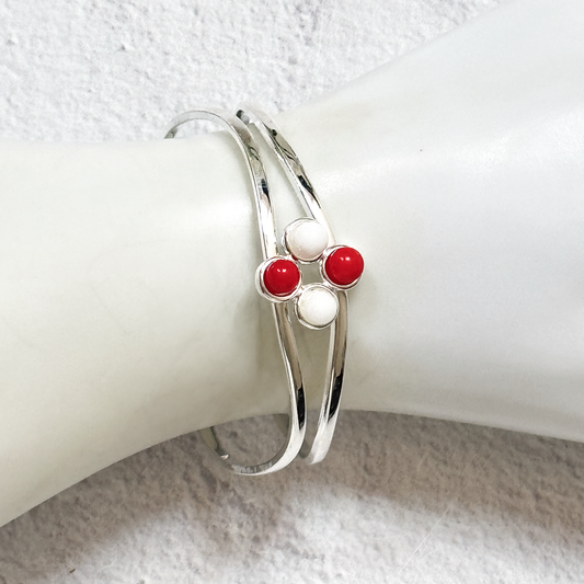 Four Square Fused Glass Bracelet-5039
