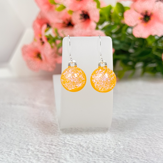 Dichroic Fused Glass Earring Dots-5067
