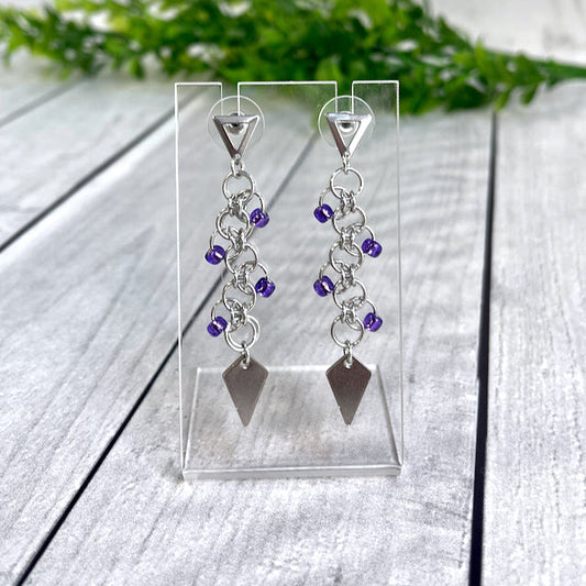 Bumpy Chainmail Earrings - 9634