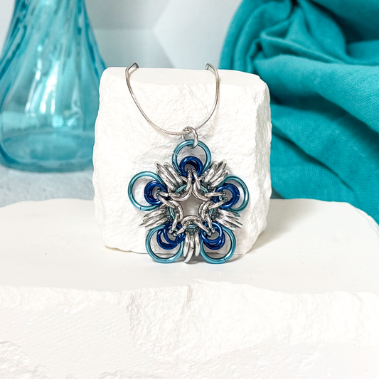Star Bright Chainmail Necklace-9687