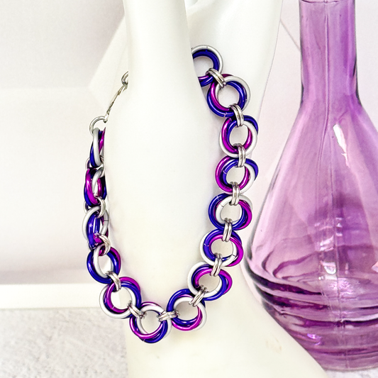 Rosettes Chainmail Bracelet-9690