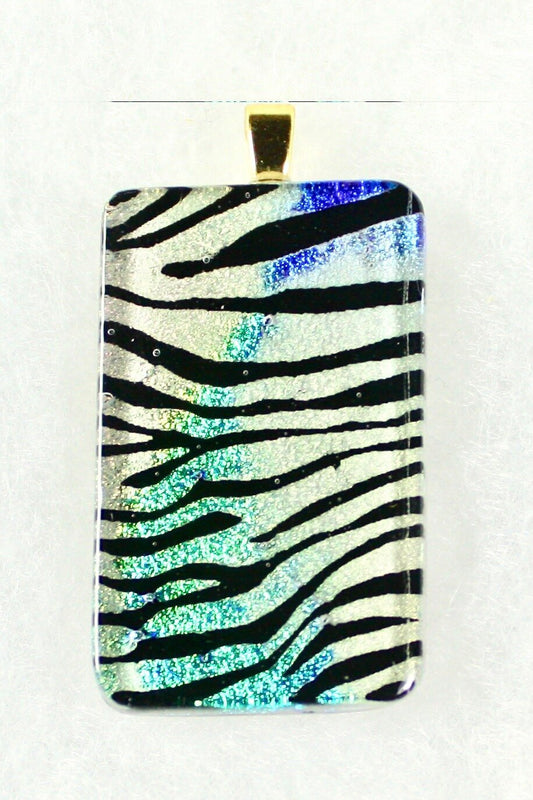 Fused Glass Necklace - 1142