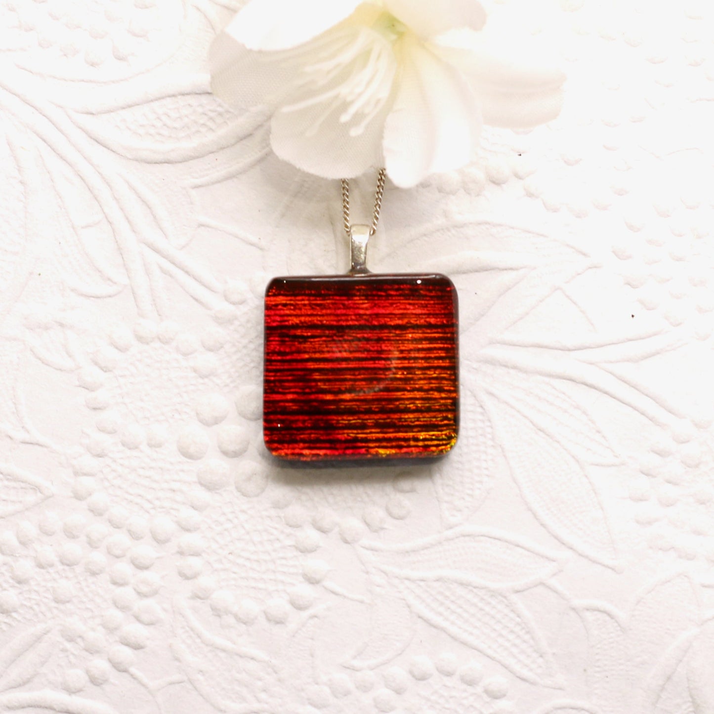 Fused Glass Necklace - 2643