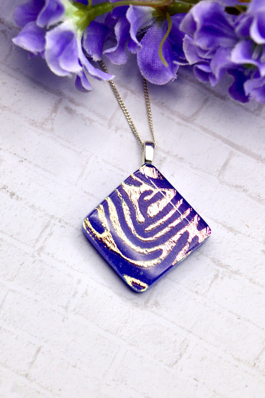 Fused Glass Necklace - 2733