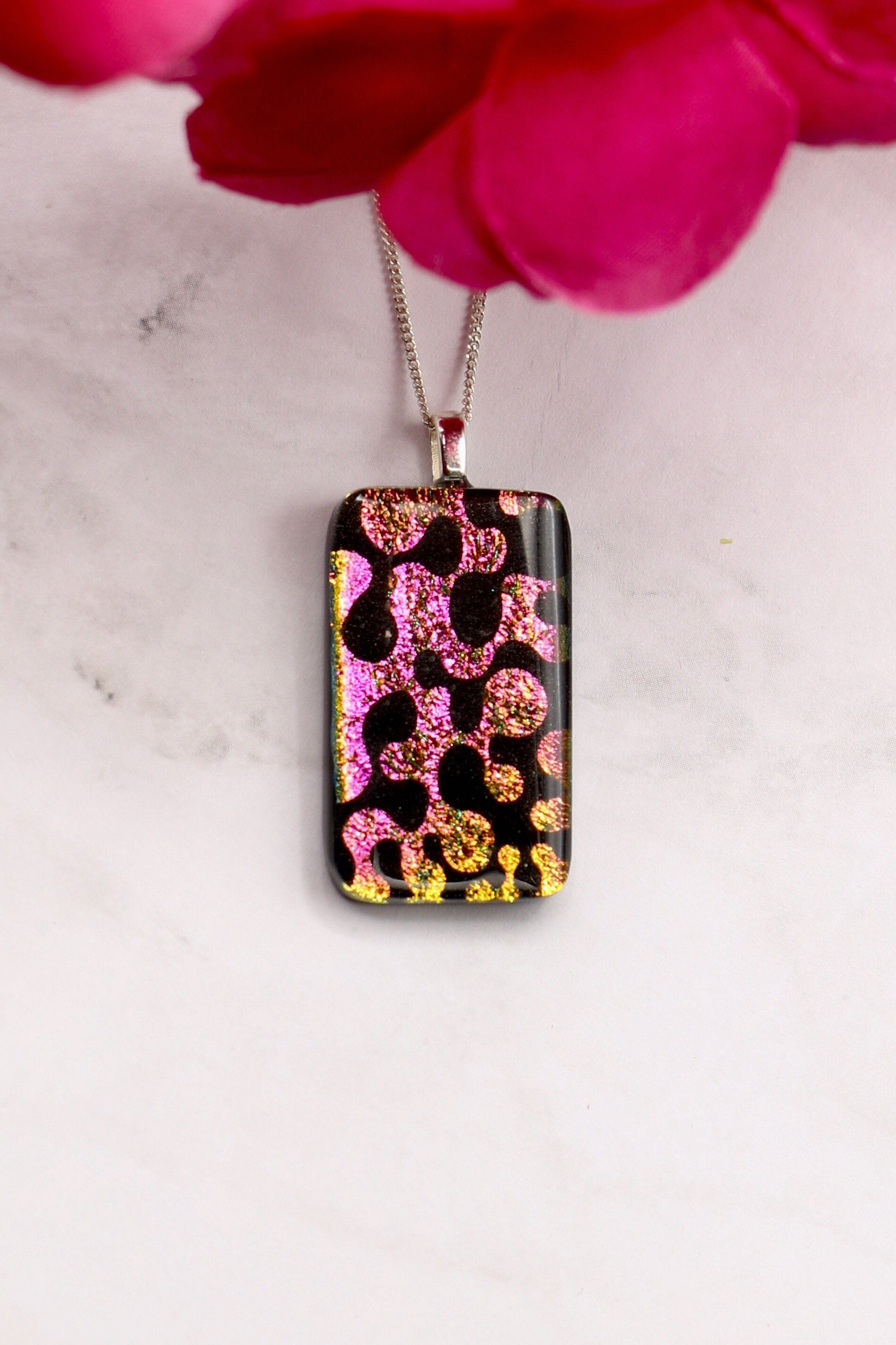 Fused Glass Necklace - 2739