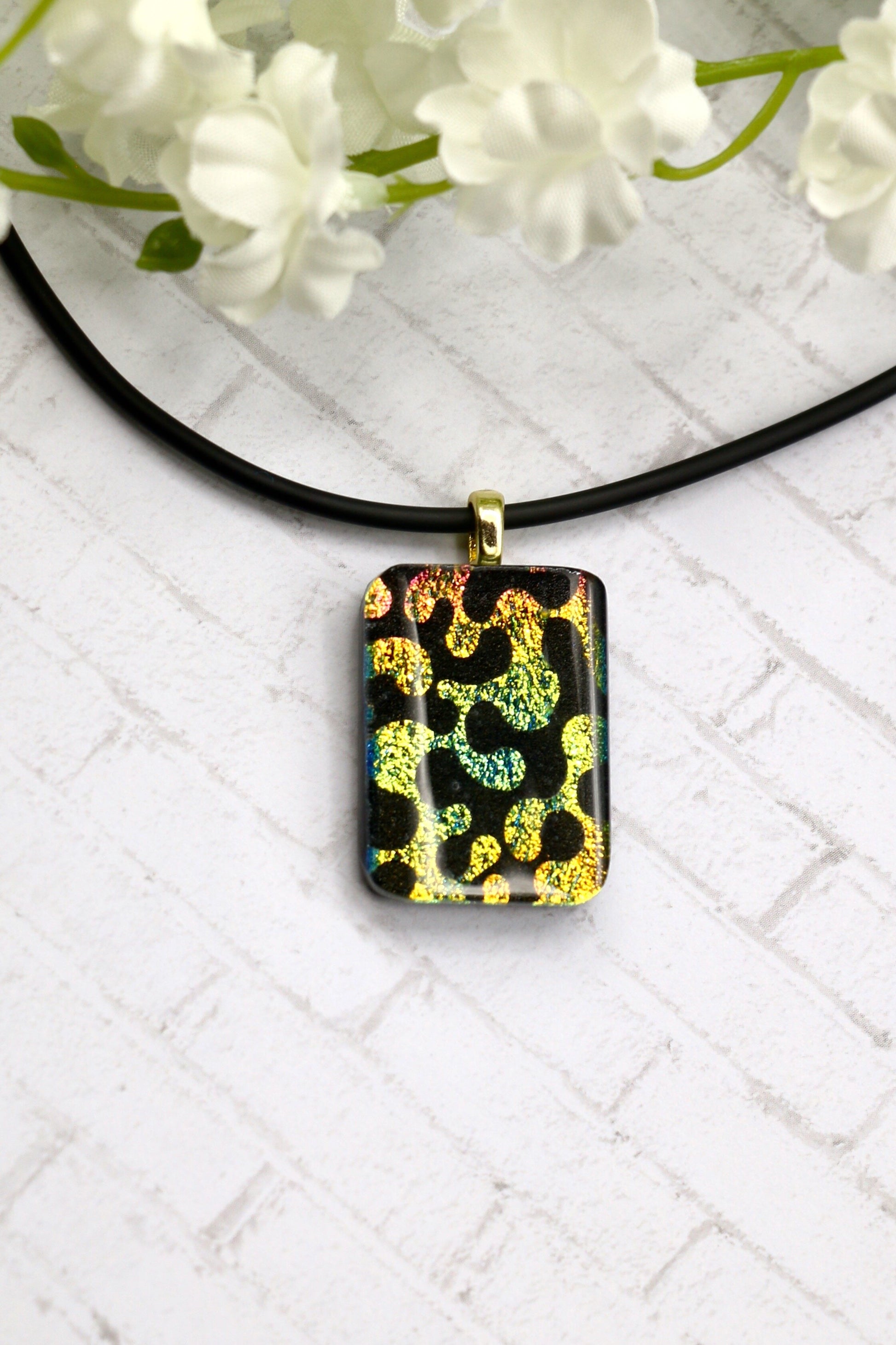 Fused Glass Necklace - 2742