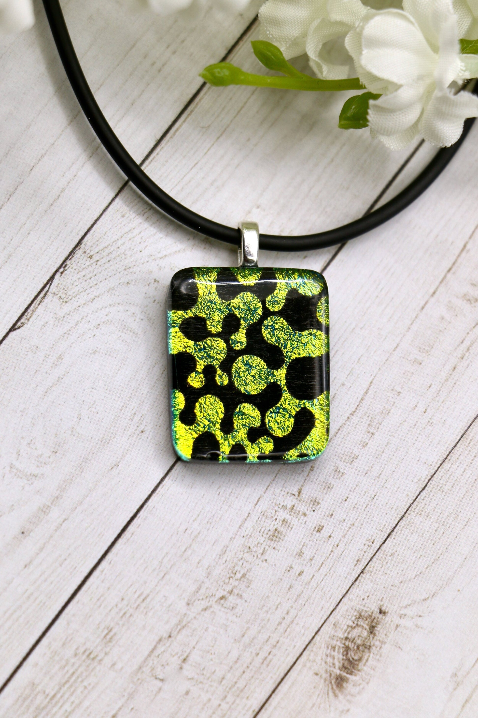 Fused Glass Necklace - 2743