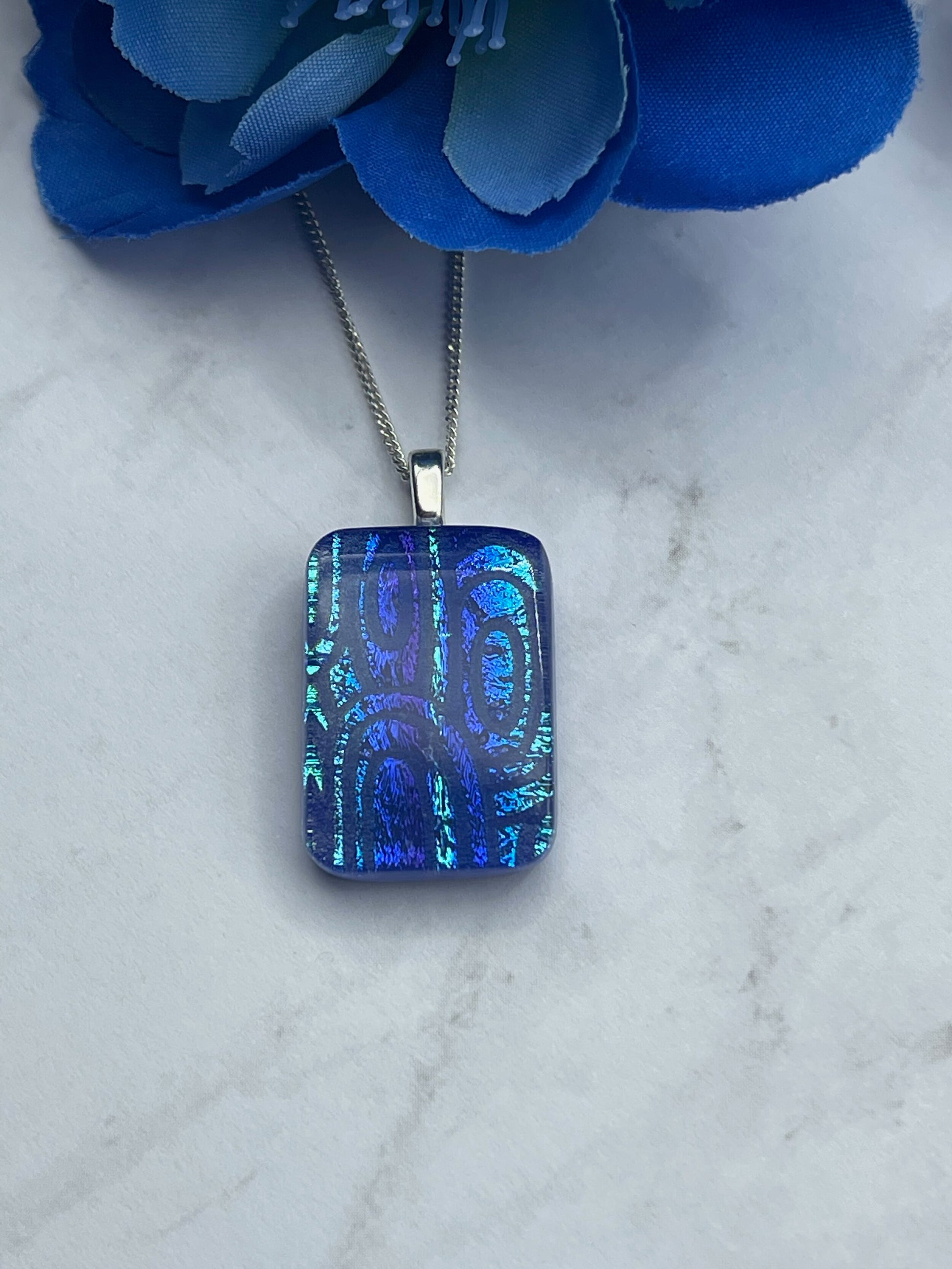 Fused Glass Necklace - 2746