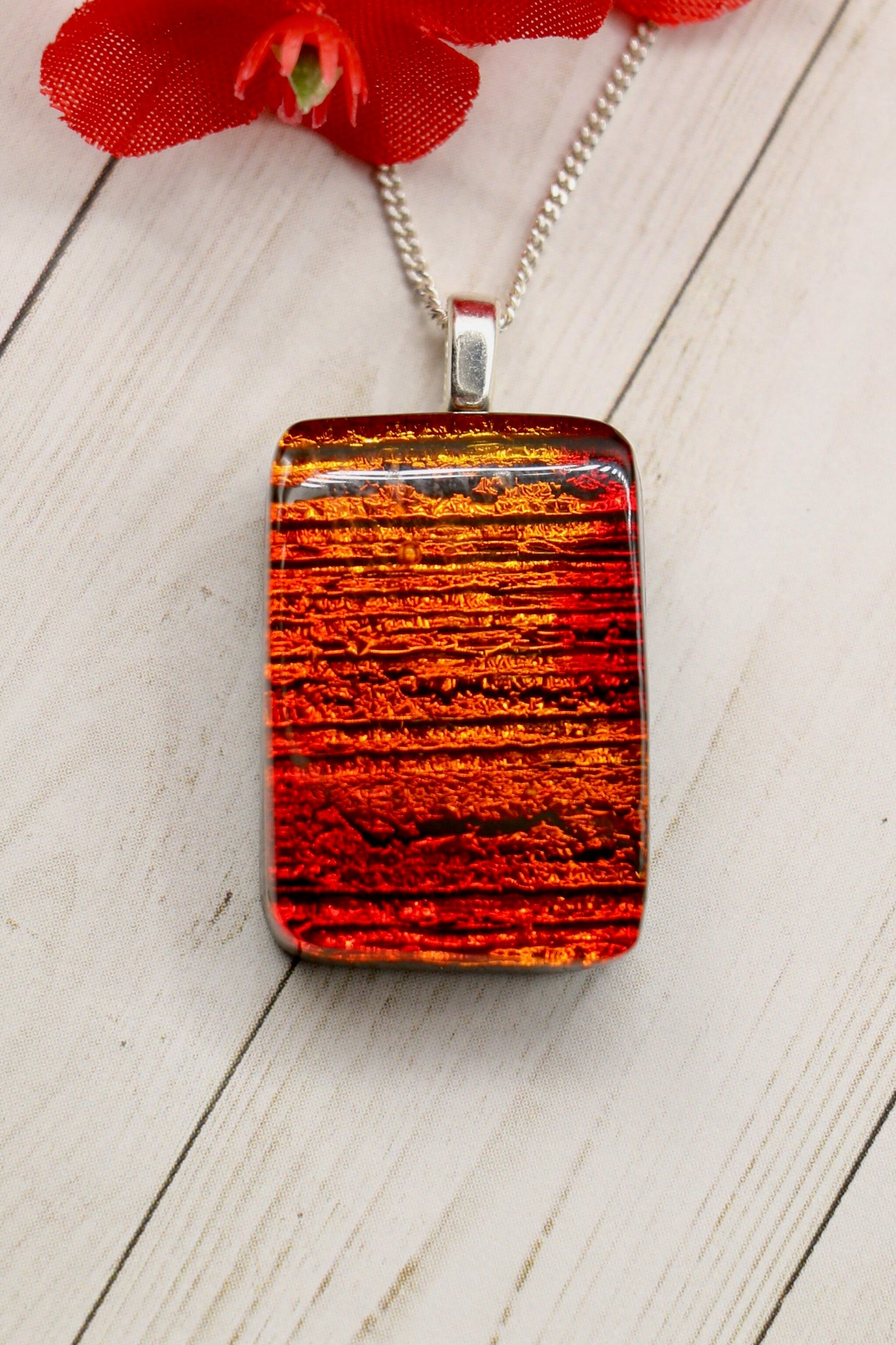 Fused Glass Necklace - 2756