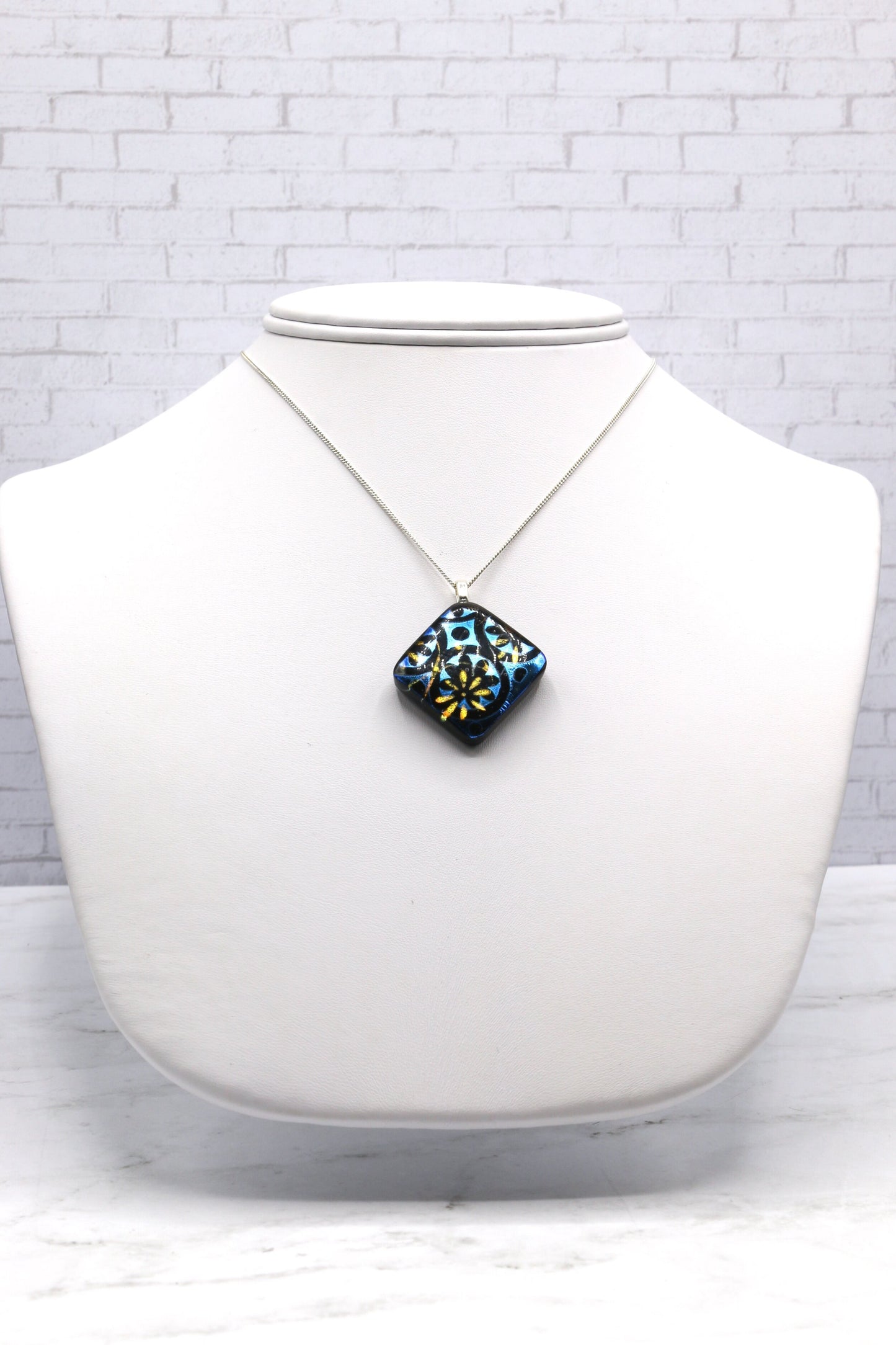 Fused Glass Necklace - 2763