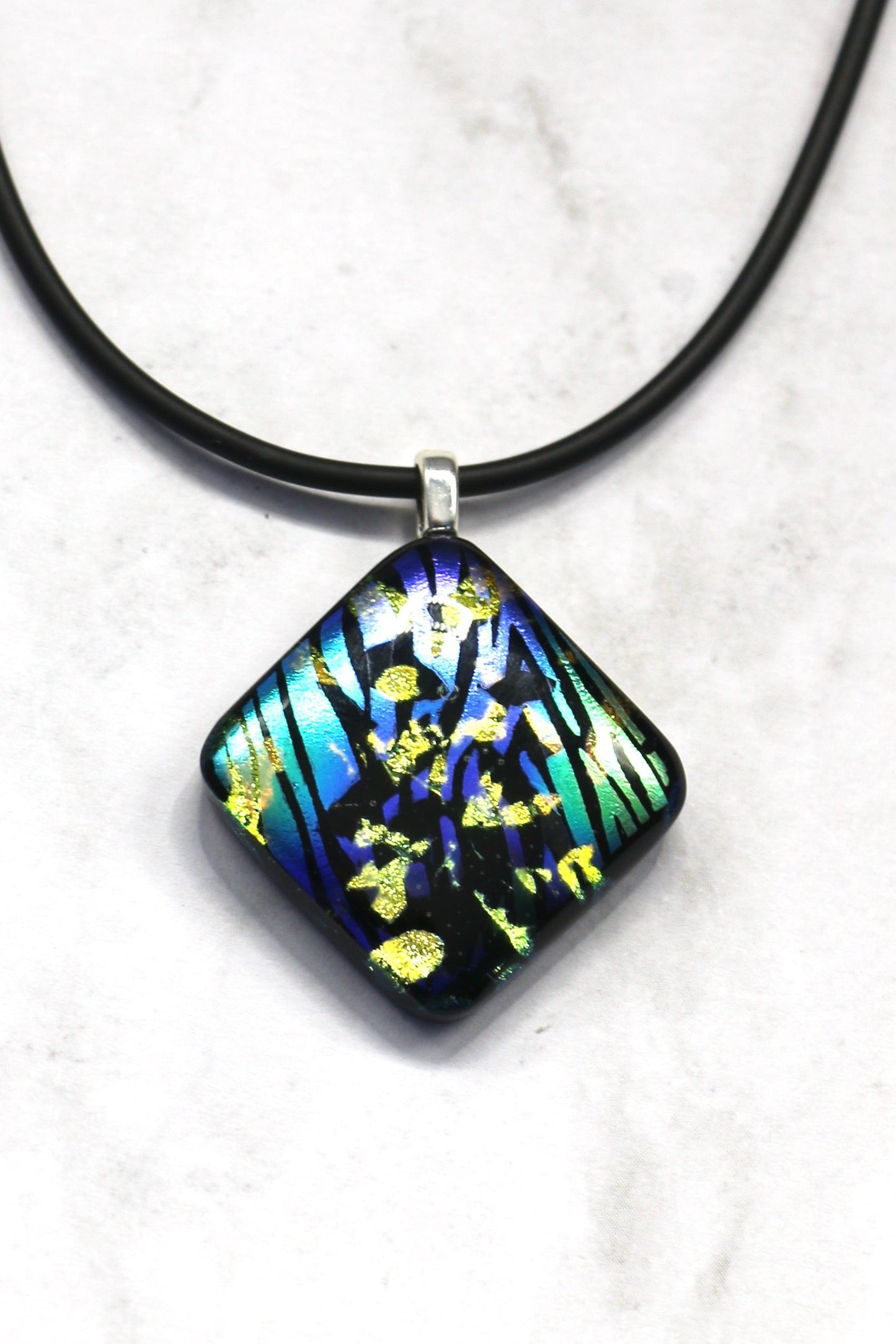 Fused Glass Necklace - 2782