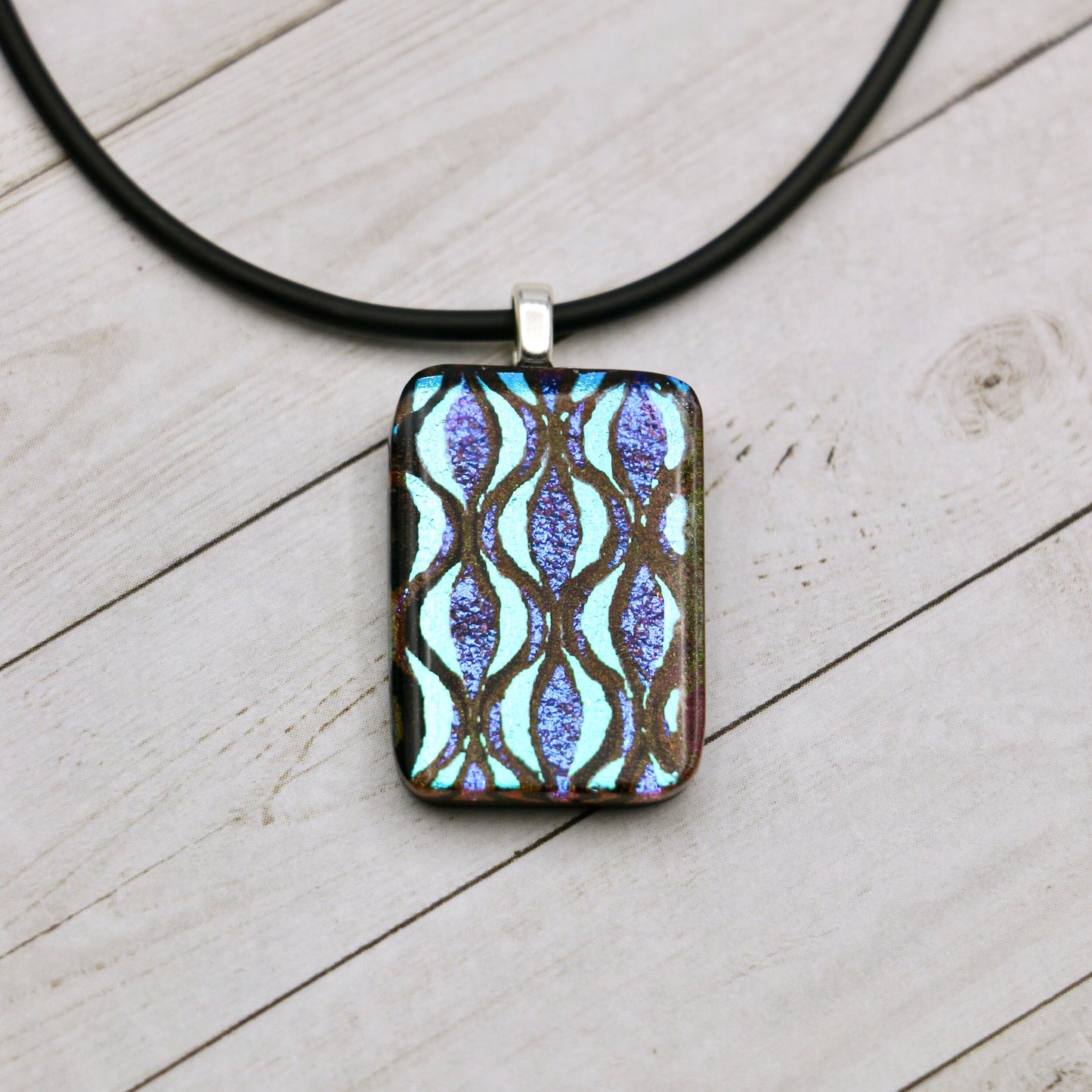 Fused Glass Necklace - 2814