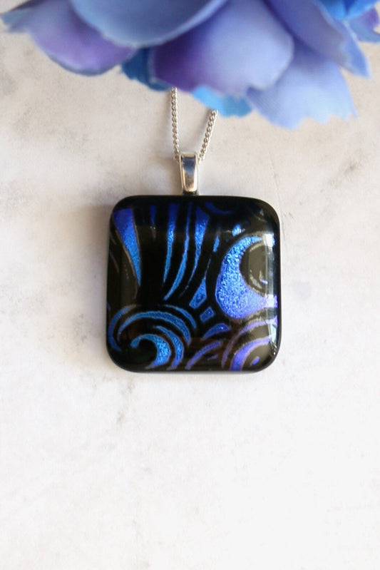 Fused Glass Necklace - 2820