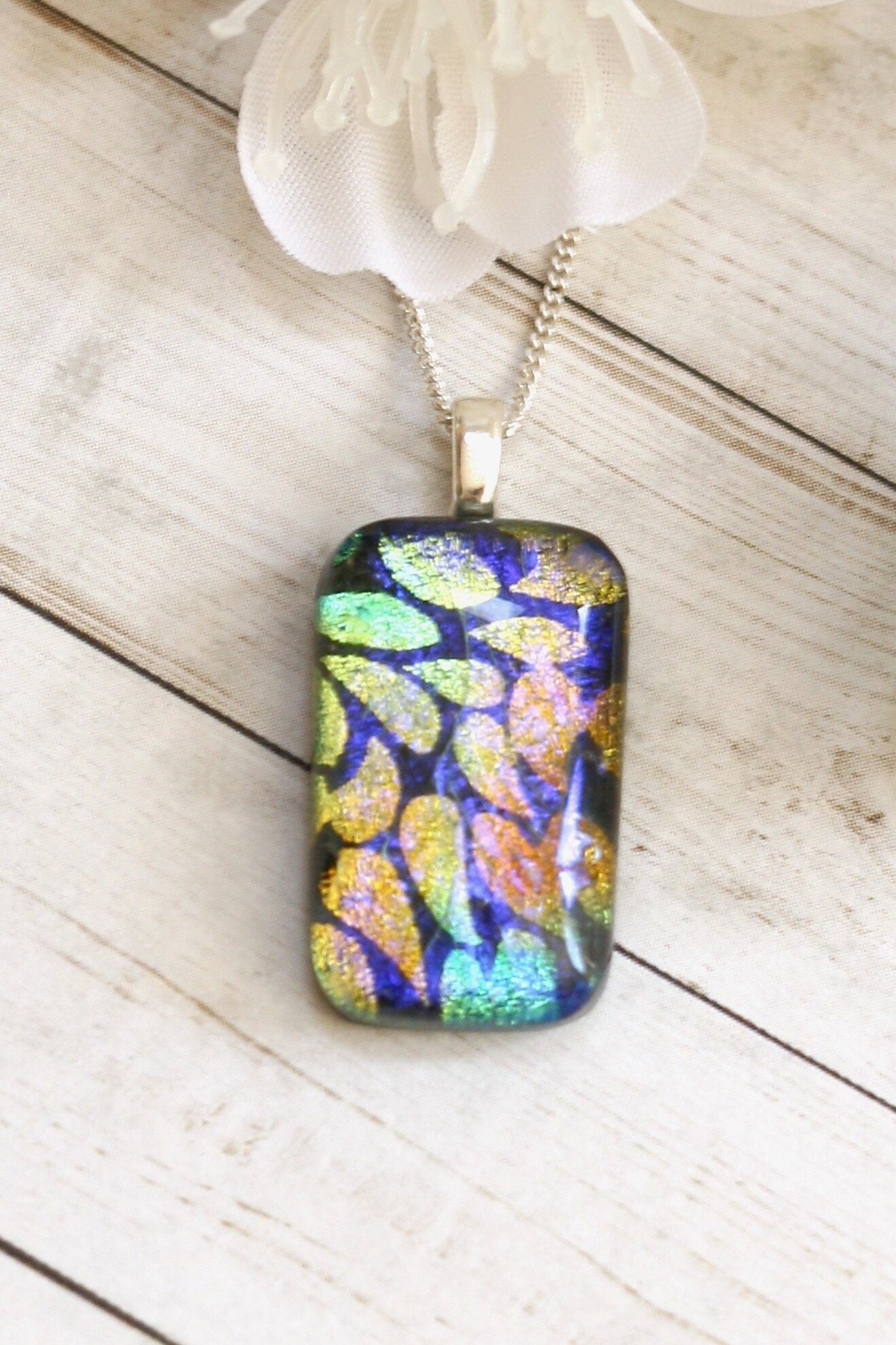 Fused Glass Necklace - 2832