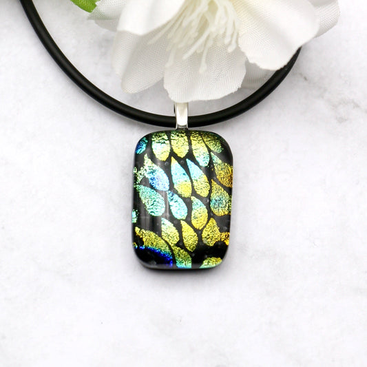 Fused Glass Necklace - 2835