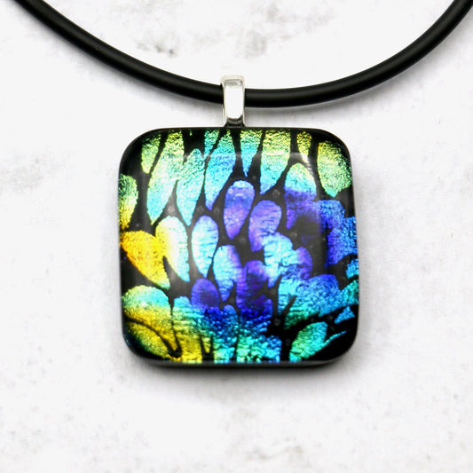 Fused Glass Necklace - 2837