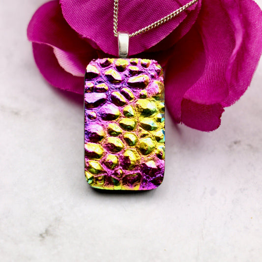 Fused Glass Necklace - 2864