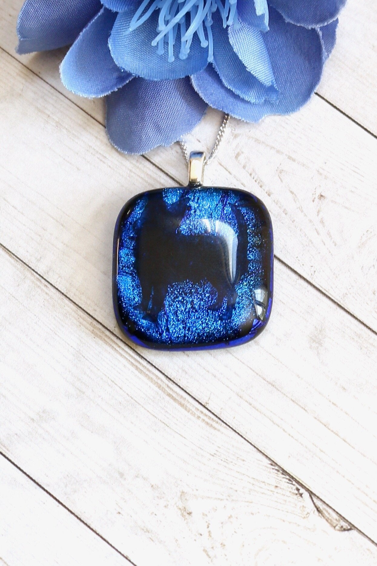 Fused Glass Necklace - 2870