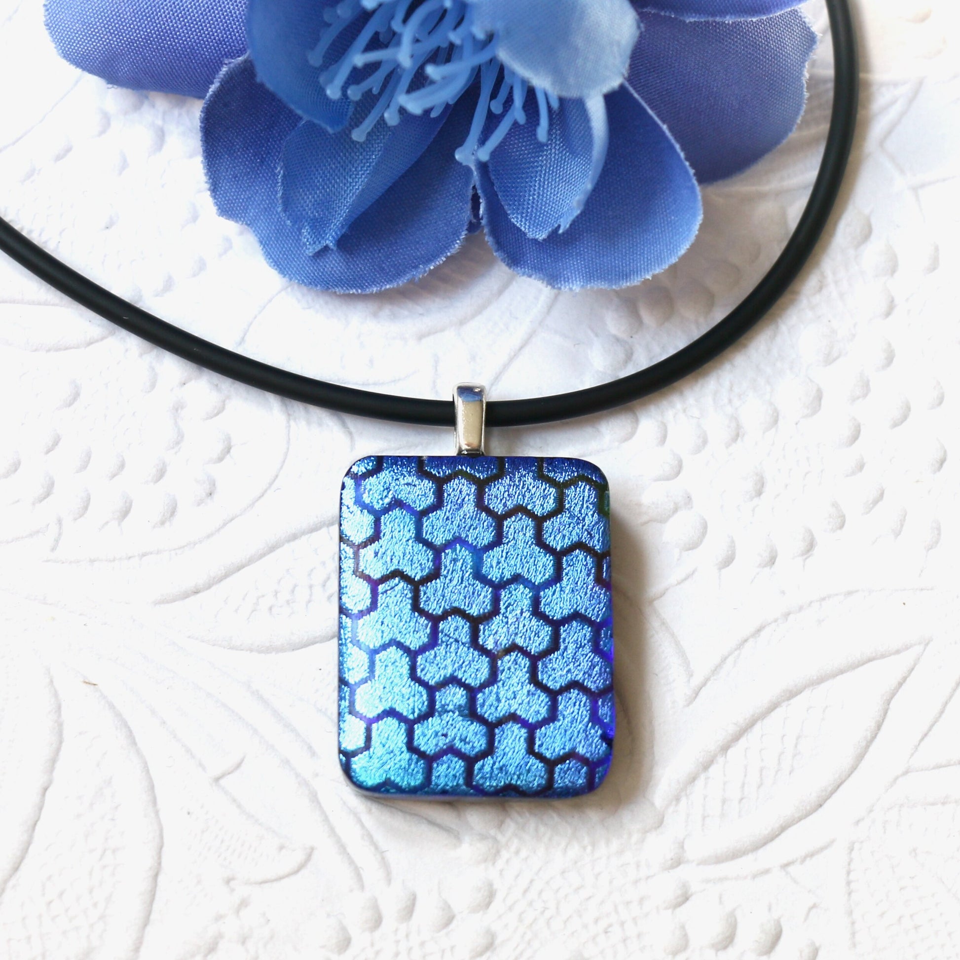 Fused Glass Necklace - 2901