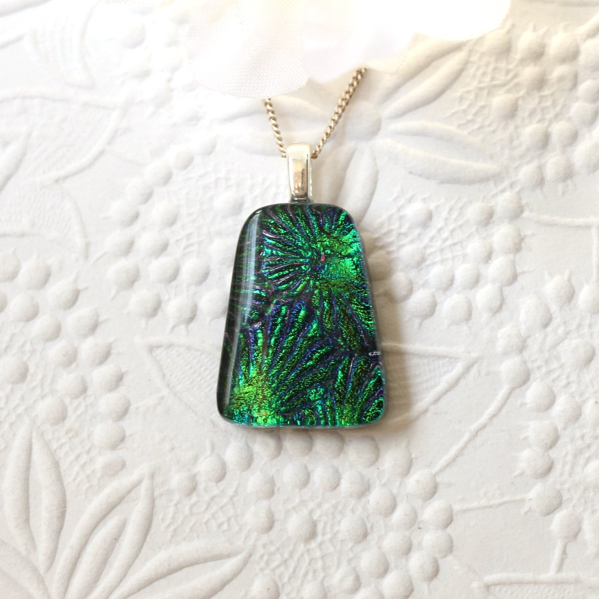Fused Glass Necklace - 2902