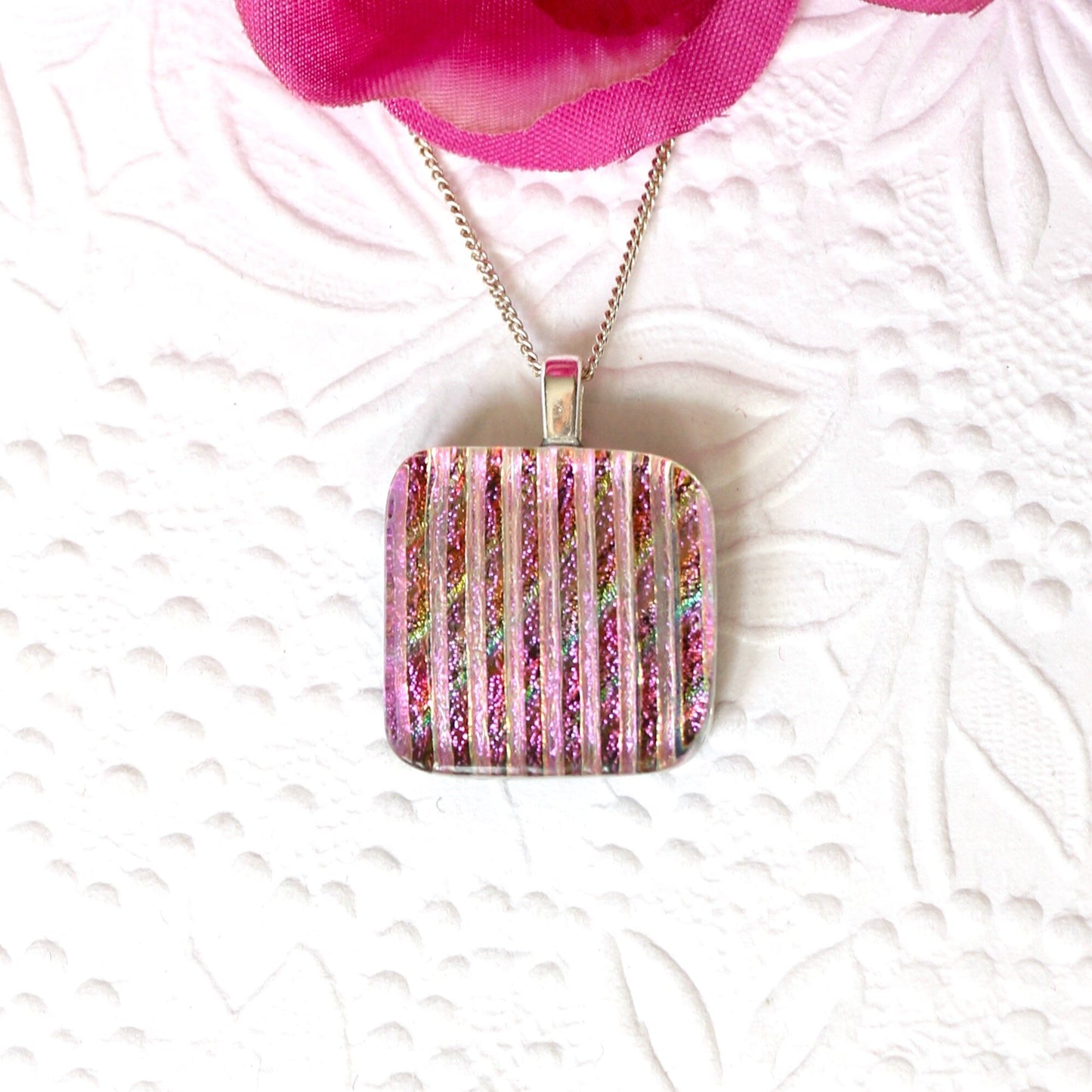 Fused Glass Necklace - 2907