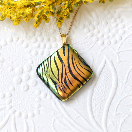 Fused Glass Necklace - 2916