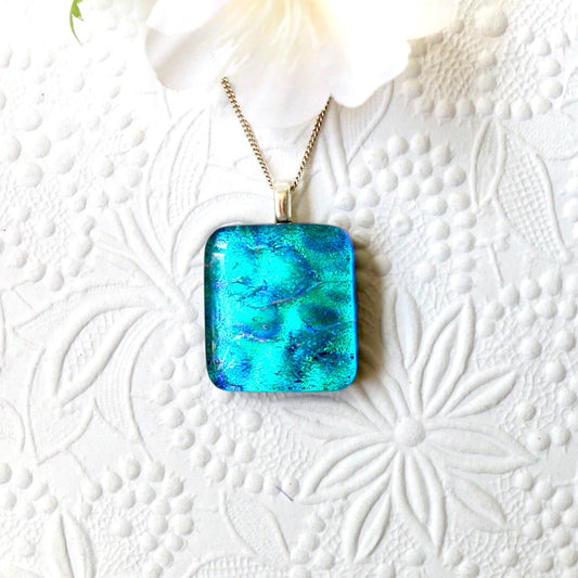Fused Glass Necklace - 2922