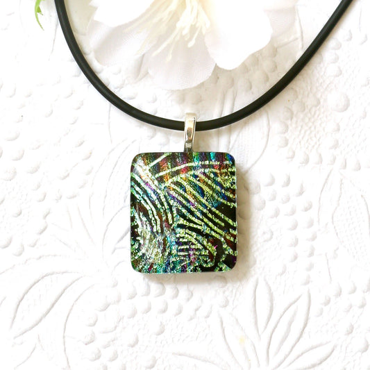 Fused Glass Necklace - 2935